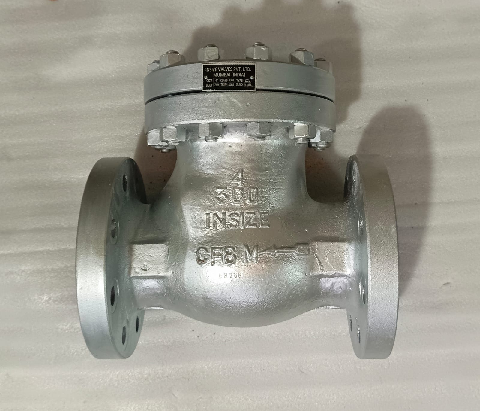 4" X 300#, Swing Check Valves, CF8M.